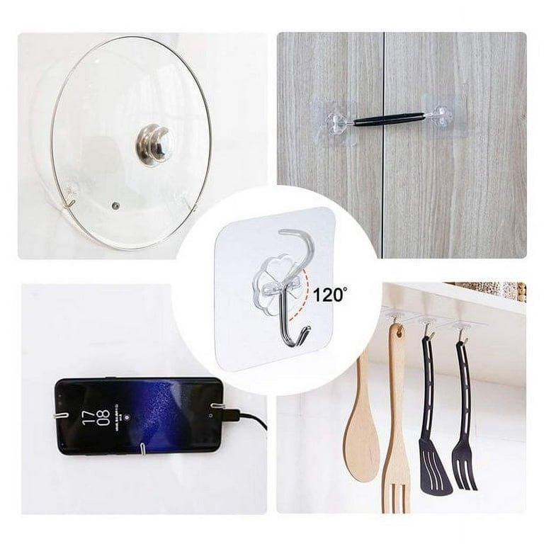 6 Pcs ABS Wall Sticky for Hanging Heavy Duty Small Hooks Bathrooms