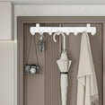 thumbnail image 5 of PPLoney Stainless Steel Hooks - Over-The-Door Storage Rack for Kitchen & Bathroom - 8 Hook Organizer for Towels, Coats, and Accessories (White), 5 of 6