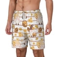 thumbnail image 2 of Uemuo Cute Bee Gnome2 Pattern Mens Swim Trunks Quick Dry Board Shorts with Mesh Lining, Stretch Beach Shorts Quick Dry No-Chafing Board Shorts-XX-Large, 2 of 9