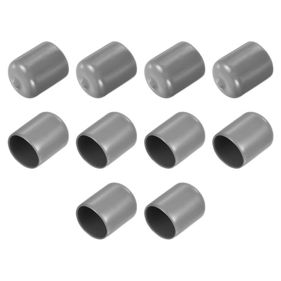 10pcs Rubber End Caps 21mm End Cap Screw Thread Protector Light Gray
