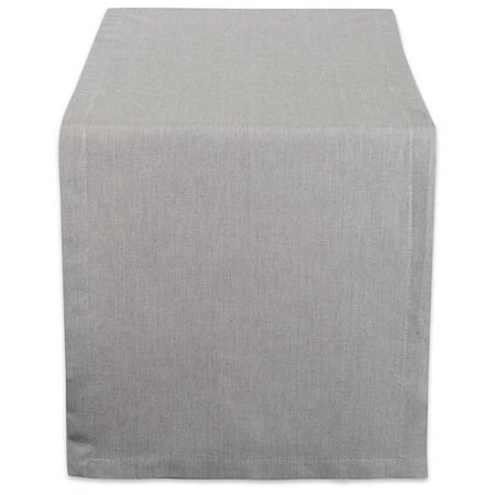 

Gray Solid Chambray Table Runner 14X108 inch