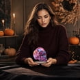 thumbnail image 2 of SLYNSHome Transparent Skull Tabletop Standing Ornament, Color Shine Skeleton Head Desktop Sign For Mantel Shelf Indoor Spooky Halloween Haunted House Farmhouse Holiday Table Decor, 2 of 6