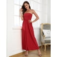 thumbnail image 2 of HDE Women's Strapless Maxi Dress Bohemian Sundress Red L, 2 of 6