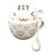 thumbnail image 3 of Taza Doble de Cerámica Gato Kawaii Corazones Azules HappyWare Corazones Azul, 3 of 3