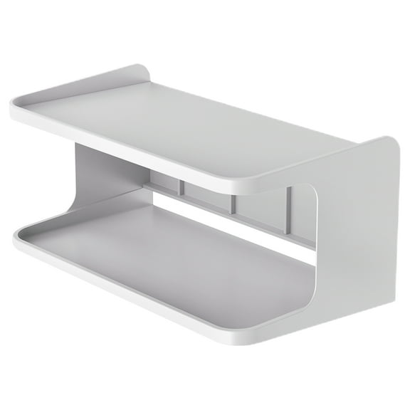 Guiyong Wall Mounted Shelf Double Layer Hanging Bathroom Organizer Shelf Floating Shelf