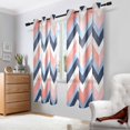 thumbnail image 2 of Yayeee Window Curtains Set of 2 for Living Room Light Filtering 63"x52", White Geometric, 2 of 7