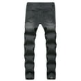 thumbnail image 2 of Douhoow Men's Ripped Skinny Jeans Frayed Destroyed Trousers Denim Pants S-3XL, 2 of 4