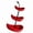 Red, variant on ANXPTIME Portable 3 Compartment Cherries Theme Serving Plate For Kitchen And Parties