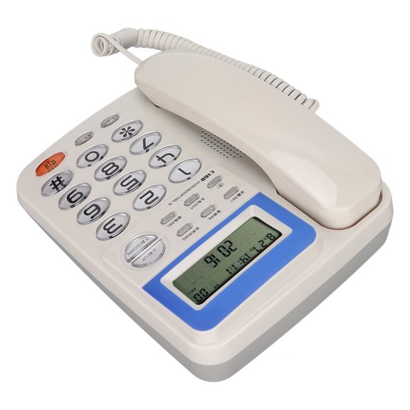 Teléfono Con Cable, ver Registros de Llamadas Teléfono Con Cable Batería W168 ABS Con Pantalla LCD para Casa para la Oficina