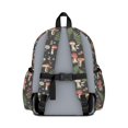 thumbnail image 3 of Mushroom and Dragonfly Black Pattern Backpack for School, Cute School Bag with Adjustable Shoulder Straps and Padded Back, 13.4"x11"x4.7", 3 of 5