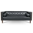 thumbnail image 3 of Harper & Bright Designs 77.5" PU Leather Sofa 3 Seater Couch, Mid-Century Modern Couch with Square Arms, Tufted Sofa with 2 Bolster Pillows, Upholstered Couch for Living Room, Black, 3 of 9