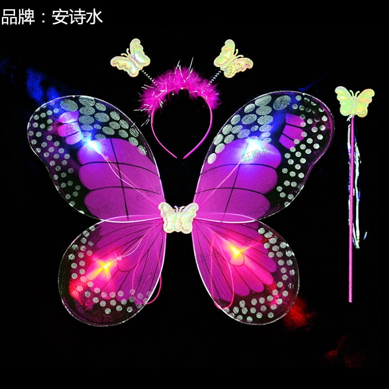 Eyicmarn Fairy Butterfly Wings Girls Costume Set Fairy Fancy Princess ...