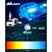 Nilight D3S HID Bulb, 6000K Diamond White D3S HID Headlight Bulbs High Low Beam Xenon Replacement Bulbs for Sedan SUV Pickup, 2-Pack