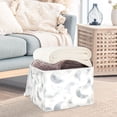 thumbnail image 4 of Iauyy Large Storage Box with Lid - Foldable Home Storage Bins for Clothes Toy Holiday Decor, Crescent-shaped Pattern (42*32*30cm), 4 of 6