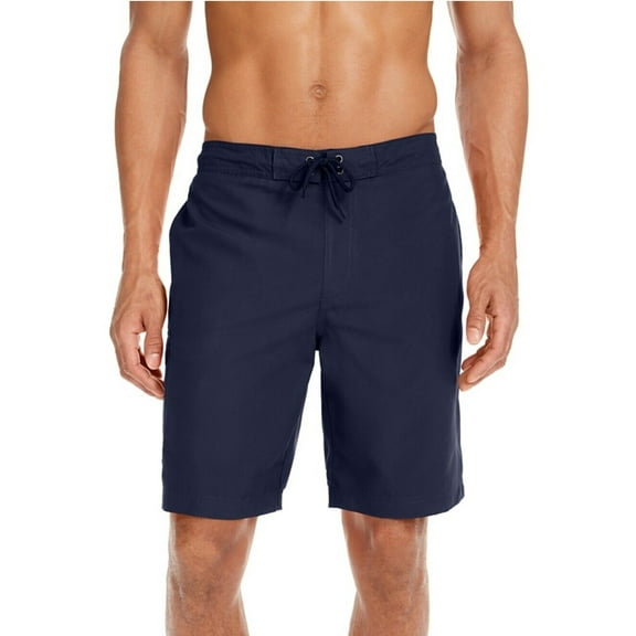 Club Room Men's Solid Quick-Dry 9" Board Shorts Elastic Waist Navy Size XL