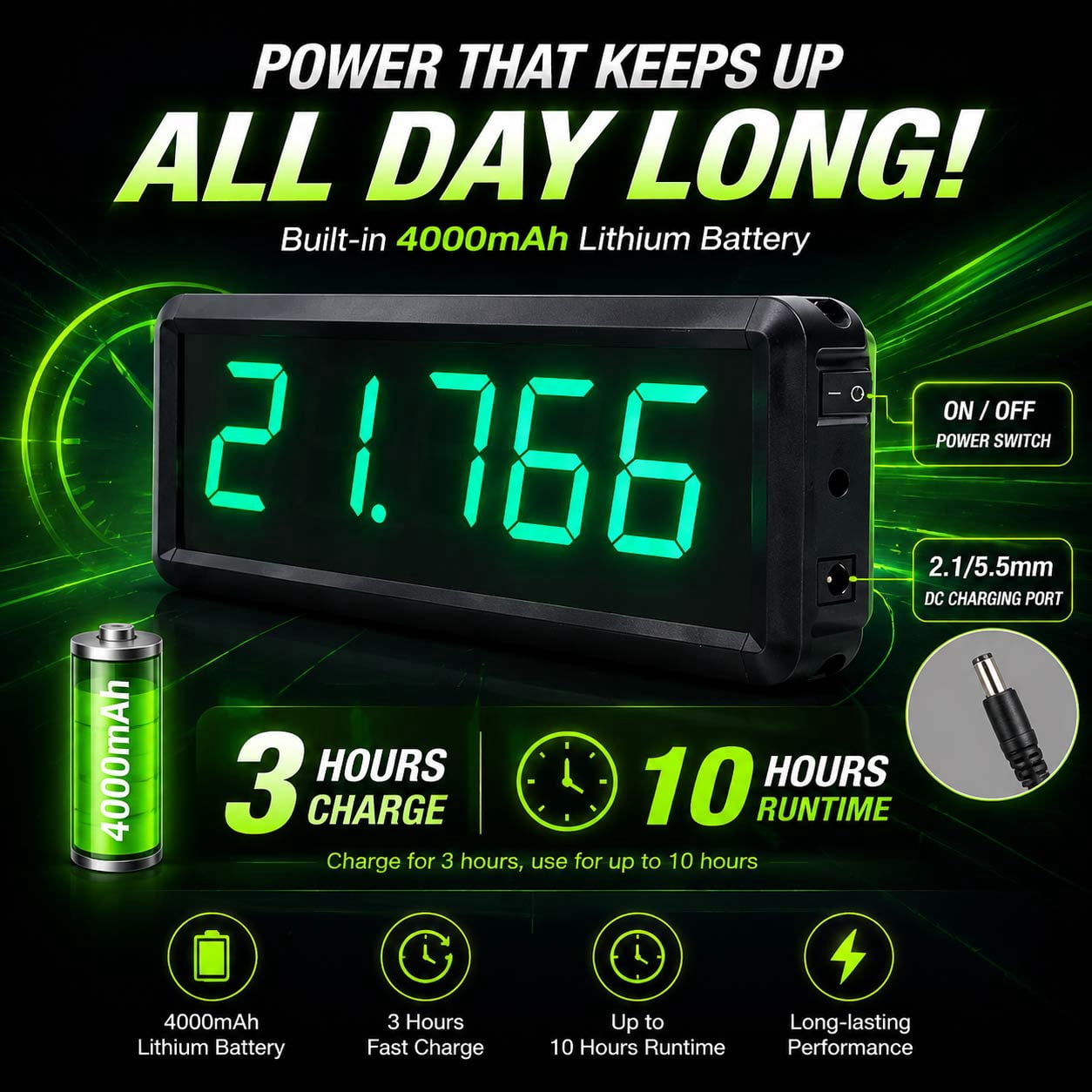 Battery Powered Wireless Laser Timer for Sprints Race Clock Running Stopwatch Electronic Bike Speed Training Skating Track Field Timer Motorcycle(One Group)