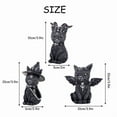 thumbnail image 2 of 3Pcs Magic Cat Sculpture,Gothic Resin Cat Statue for Home Office Garden Lawn Yard Decoration, 2 of 6