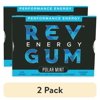(2 pack) Rev Gum Sugar Free Polar Mint Energy Gum, 6 Pieces
