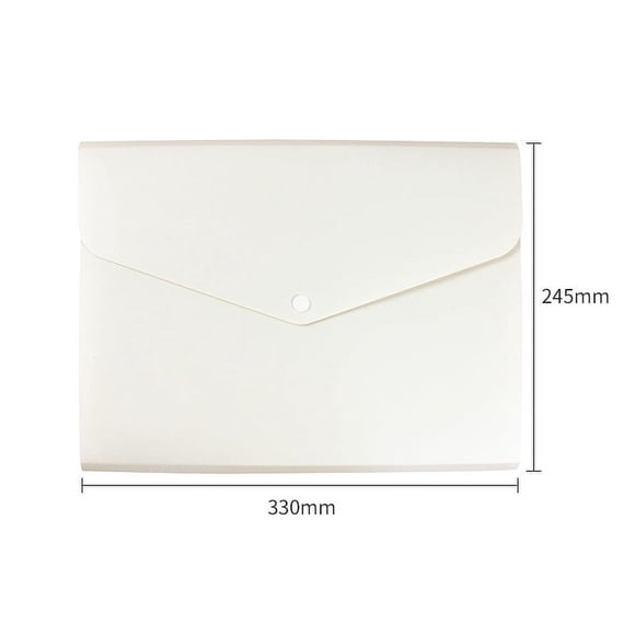 Xiao Hua A4 File Folders Organ File Bag, 2 Multi-Layer Horizontal Portable Accordion Folder, Sorting File Bag, Reusable Plastic File Bag, for Office, Business (White)