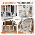 thumbnail image 6 of Freestanding Dog Gate with Door, Pet Gate with Walk Through Door, Foldable Pet Safety Fence for Stairs Doorways Fireplace (24" H - 4 Panels), 6 of 9