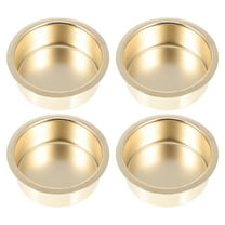 Beaupretty 4Pcs Golden Metal Candlesticks for Holiday Party Decoration and Creative Candle Supply