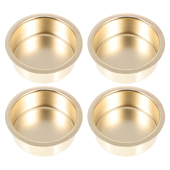 Beaupretty 4Pcs Golden Metal Candlesticks for Holiday Party Decoration and Creative Candle Supply