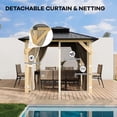 thumbnail image 5 of EastVita 10x10 FT Wooden Double Roof Gazebo, 4-Post Outdoor Pavilion, Carton 3 of 4 (Replacement Part), 5 of 7