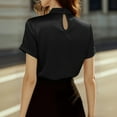 thumbnail image 7 of LIZUOJUNF Womens Tops Dressy Ruffle Sleeve Tops Summer V Neck Dressy Casual Blouse Basic Tshirts 2025 Fashion Clothing, S, 7 of 7