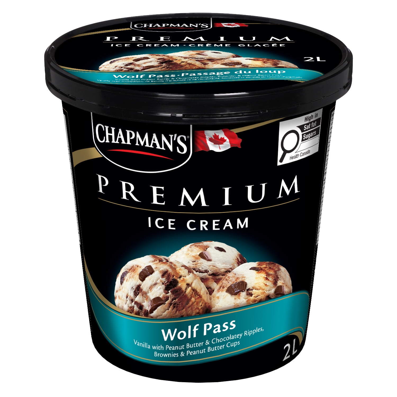 Chapman's Premium Wolf Pass Ice Cream in a Tub, Chap Prem Ice Cream Wolf Pass 2L