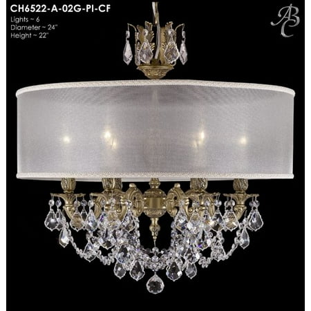 - American Brass & Crystal Llydia 6-Light Chandelier