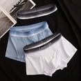 thumbnail image 3 of Summer Men Boxers Ice Silk Seamless Panties Ultra-thin Gradient Color Underpants Breathable 4 PCS Set Slip Silk Panties Men 2 M, 3 of 6