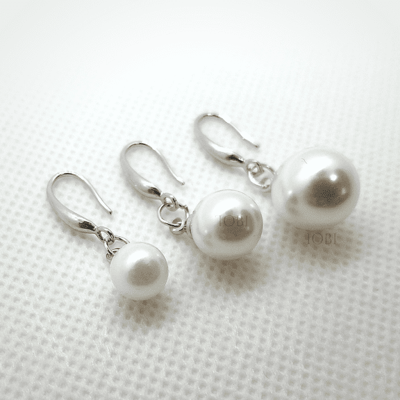 Naked IOBI Pearl Drill Earrings in Three Sizes for Women Everyday Wear Special Occasion