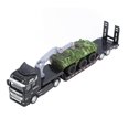 thumbnail image 4 of Flatbed Trailer Toy Simulation Detachable Collectible Military Flatbed Truck Model with Armored Car for Boys Green, 4 of 4