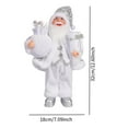 thumbnail image 3 of HCTSHG 12 Inch Christmas Santa Table Decor, Features a Chef Santa Claus Standing Figurine Holding a Plate, Ideal for Christmas and New Year Home Party Holiday Decoration, 3 of 7