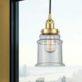 thumbnail image 5 of 616-1PH-AB-G184-Innovations Lighting-Canton - 1 Light Mini Pendant In Industrial Style-11 Inches Tall and 6 Inches Wide-Antique Brass Finish-Seedy, 5 of 7