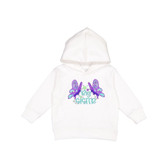 Inktastic Big Sister Cute Butterflies Toddler Hoodie