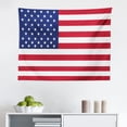 thumbnail image 1 of 4th of July Tapestry, Grunge Art Effect Design United States of America Flag Patriot, Fabric Wall Hanging Decor for Bedroom Living Room Dorm, 2 Sizes, Dark Pink and Lavender Blue, by Ambesonne, 1 of 1