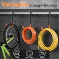 thumbnail image 2 of 12 Pack Rafter Hangers Hooks, Garage Bike Hooks with Orange Non Slip Coating, Large S Hanger for Hanging Bike, Ladders Ropes, 2 of 7