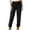 Black, variant on Timegard Plus Size Cargo Pants for Women Elastic Waist Baggy Joggers Active Hiking Pants with Pockets