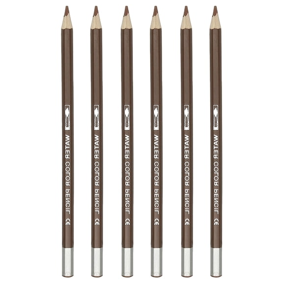 Uxcell Watercolor Pencil, 6Pcs Water Soluble Pencils for Blending, Coloring, Sketch Drawing, Painting, Coffee