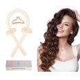 thumbnail image 1 of Rizadores sin calor para cabello largo, ideales para peinar durante la noche, con coleteros de seda color oro champán., 1 of 5