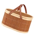 thumbnail image 3 of Cesta tejida de bambú Cesta de almacenamiento Cesta portátil Cesta de compras Cesta de compras Cesta de compras para bocadillos Cesta de compras para E, 3 of 8