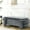 Grey, variant on Fluffy Chenille Material | Multiple Functional Uses like Shoe Bench & Window Seat | Offers Superior Sitting Experience