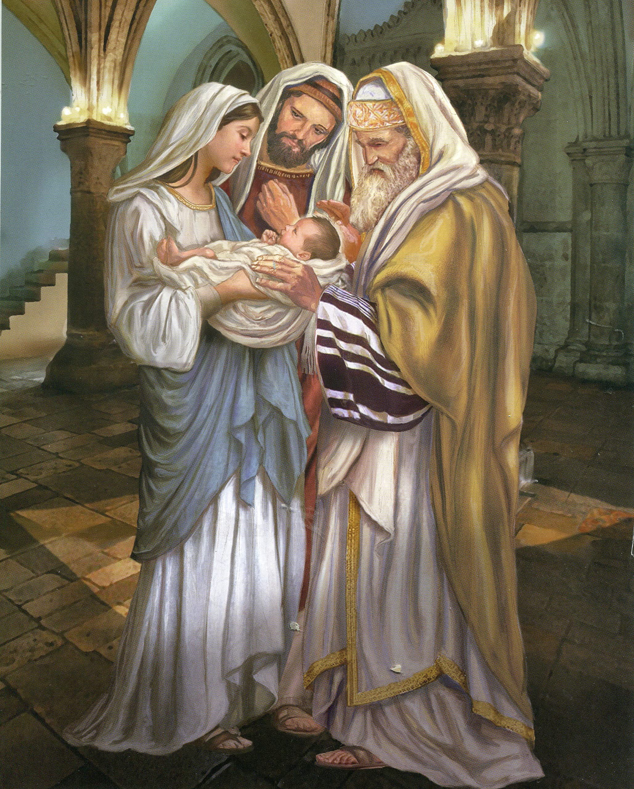 Catholic print picture - Jesus Brought to Rabi T - 8