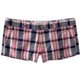 thumbnail image 1 of Aeropostale Womens Lightweight Plaid Khaki Casual Chino Shorts, Azul, 9/10, 1 of 1