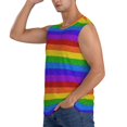 thumbnail image 3 of Disketp Colorful Glitter Rainbow Sleeveless Tshirts For Men, Muscle Shirts For Men Dry Fit Tank Top-Medium, 3 of 8
