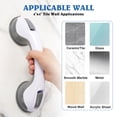 thumbnail image 3 of KEKOY 1 Pc Bath Grab Bar Bathtub and Shower Handles for Elderly, Grab Bars for Bathroom, 12" Anti-Slip Safety Bar, 3 of 5
