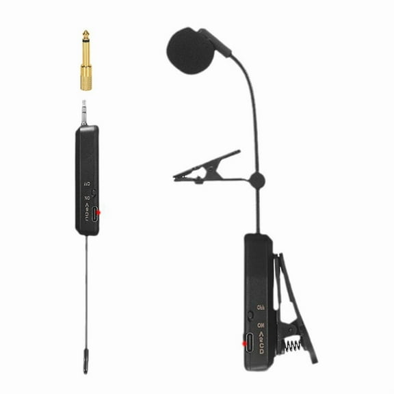 Wireless Saxophone Microphone System, Clip on Instrument Microphone for Saxophones 1 Microphone