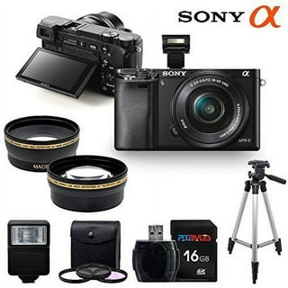  Sony Alpha a6000 Mirrorless Digitial Camera 24.3MP SLR Camera  with 3.0-Inch LCD (Black) w/ 16-50mm Power Zoom Lens (Renewed) : Electronics