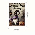 thumbnail image 3 of 1pc 2D flat Halloween Dwarf Courtyard Flag, Witch decoration with pumpkin and bat, Halloween Happy Sign, indoor/outdoor hanging decoration, Halloween Courtyard flag, perfect for gardens, lawns, farmh, 3 of 5
